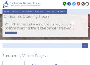 How cbh.org looks like on a tablet such as an iPad.
