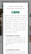 How cbre.ch looks like on a mobile device such as an iPhone.