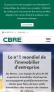 How cbre.ma looks like on a mobile device such as an iPhone.