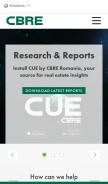 How cbre.ro looks like on a mobile device such as an iPhone.