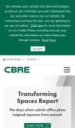 How cbre.sa looks like on a mobile device such as an iPhone.