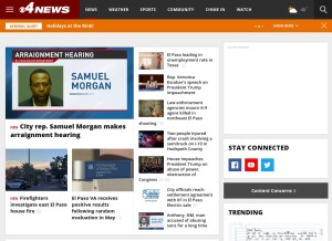 How cbs4local.com looks like on a tablet such as an iPad.
