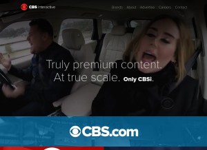 How cbsi.com looks like on a tablet such as an iPad.