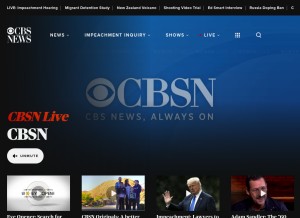 How cbsnews.com looks like on a tablet such as an iPad.