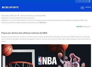 How cbssports.vip looks like on a tablet such as an iPad.