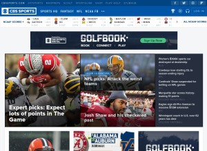 How cbssportsline.com looks like on a tablet such as an iPad.