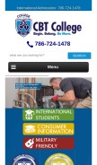 How cbt.edu looks like on a mobile device such as an iPhone.