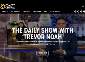 How cc.com looks like on a tablet such as an iPad.