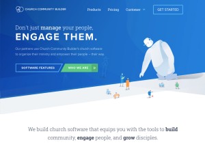 How ccbchurch.com looks like on a tablet such as an iPad.