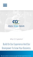 How ccisystems.com looks like on a mobile device such as an iPhone.