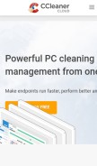 How ccleanercloud.com looks like on a mobile device such as an iPhone.