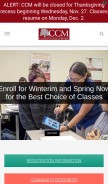 How ccm.edu looks like on a mobile device such as an iPhone.