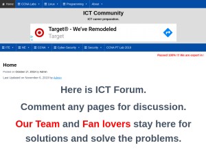 How ccna7.com looks like on a tablet such as an iPad.