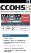 How ccohs.ca looks like on a mobile device such as an iPhone.