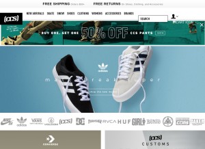 How ccs.com looks like on a tablet such as an iPad.