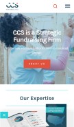 How ccsfundraising.com looks like on a mobile device such as an iPhone.