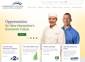 How ccsnh.edu looks like on a tablet such as an iPad.