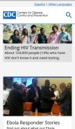 How cdc.gov looks like on a mobile device such as an iPhone.