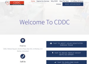 How cddcisb.com looks like on a tablet such as an iPad.