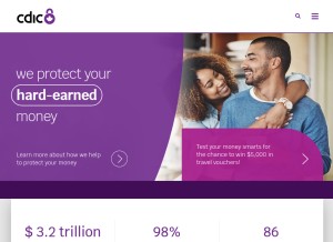 How cdic.ca looks like on a tablet such as an iPad.