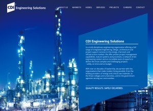 How cdicorp.com looks like on a tablet such as an iPad.