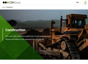 How cdkglobalheavyequipment.com looks like on a tablet such as an iPad.