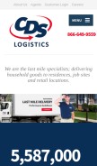 How cdslogistics.net looks like on a mobile device such as an iPhone.