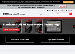 How cdxlearning.com looks like on a tablet such as an iPad.