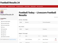 Desktop screenshot for footballresults24.co.uk