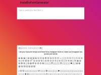 Desktop screenshot for instabiofontgenerator.com