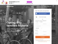 Desktop screenshot for myheritage.dk