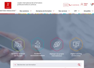How cegos.fr looks like on a tablet such as an iPad.
