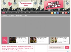 How celebdirtylaundry.com looks like on a tablet such as an iPad.