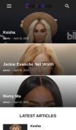 How celebnetworth.net looks like on a mobile device such as an iPhone.
