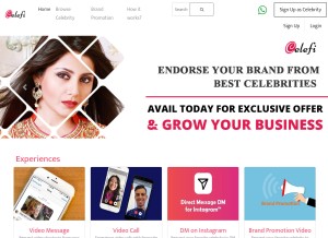 How celefi.com looks like on a tablet such as an iPad.