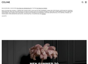 How celine.com looks like on a tablet such as an iPad.