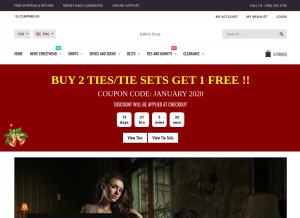 How celinoforhim.com looks like on a tablet such as an iPad.