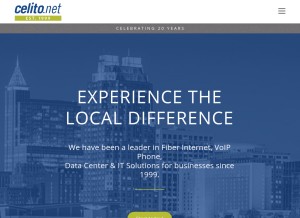 How celito.net looks like on a tablet such as an iPad.