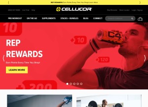 How cellucor.com looks like on a tablet such as an iPad.