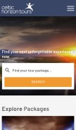 How celtichorizontours.com looks like on a mobile device such as an iPhone.