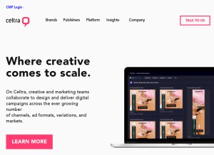 How celtra.com looks like on a tablet such as an iPad.
