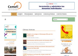 How cemefi.org looks like on a tablet such as an iPad.