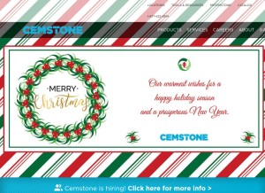 How cemstone.com looks like on a tablet such as an iPad.