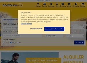 How centauro.net looks like on a tablet such as an iPad.
