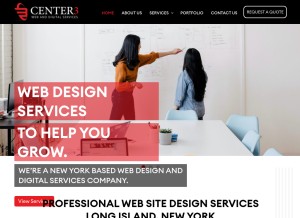 How center3consulting.com looks like on a tablet such as an iPad.