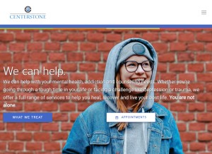 How centerstone.org looks like on a tablet such as an iPad.