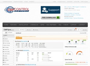How centos-webpanel.com looks like on a tablet such as an iPad.