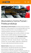 How centra-akumulatory.pl looks like on a mobile device such as an iPhone.