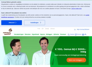 How centraalbeheer.nl looks like on a tablet such as an iPad.