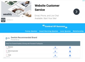 How centralofsuccess.com looks like on a tablet such as an iPad.
